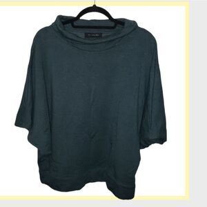 Tahari green Draped Collar Batwing Sleeve Small